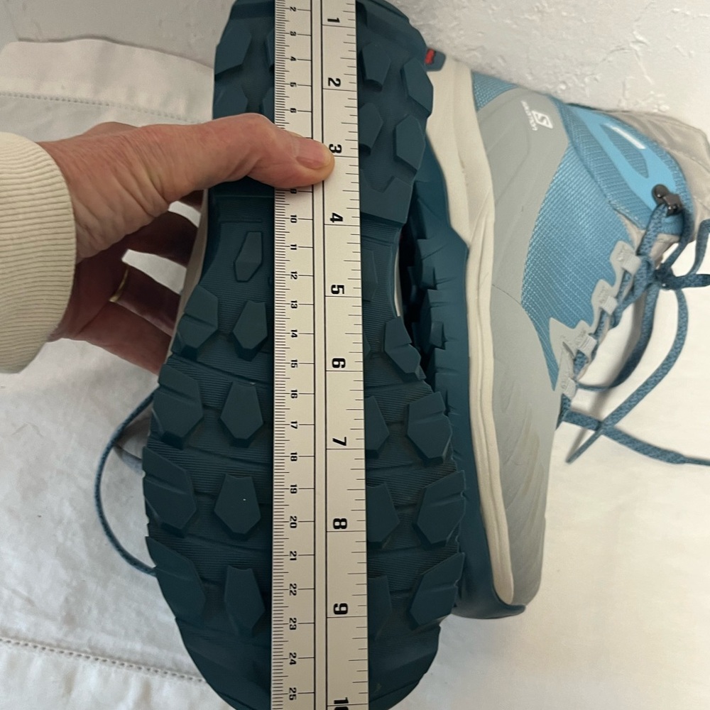 Salomon Woman's Vaya Blaze Blue Gray Mid-Top Hiking Waterproof Winter Boots SZ 7 - Picture 11 of 13